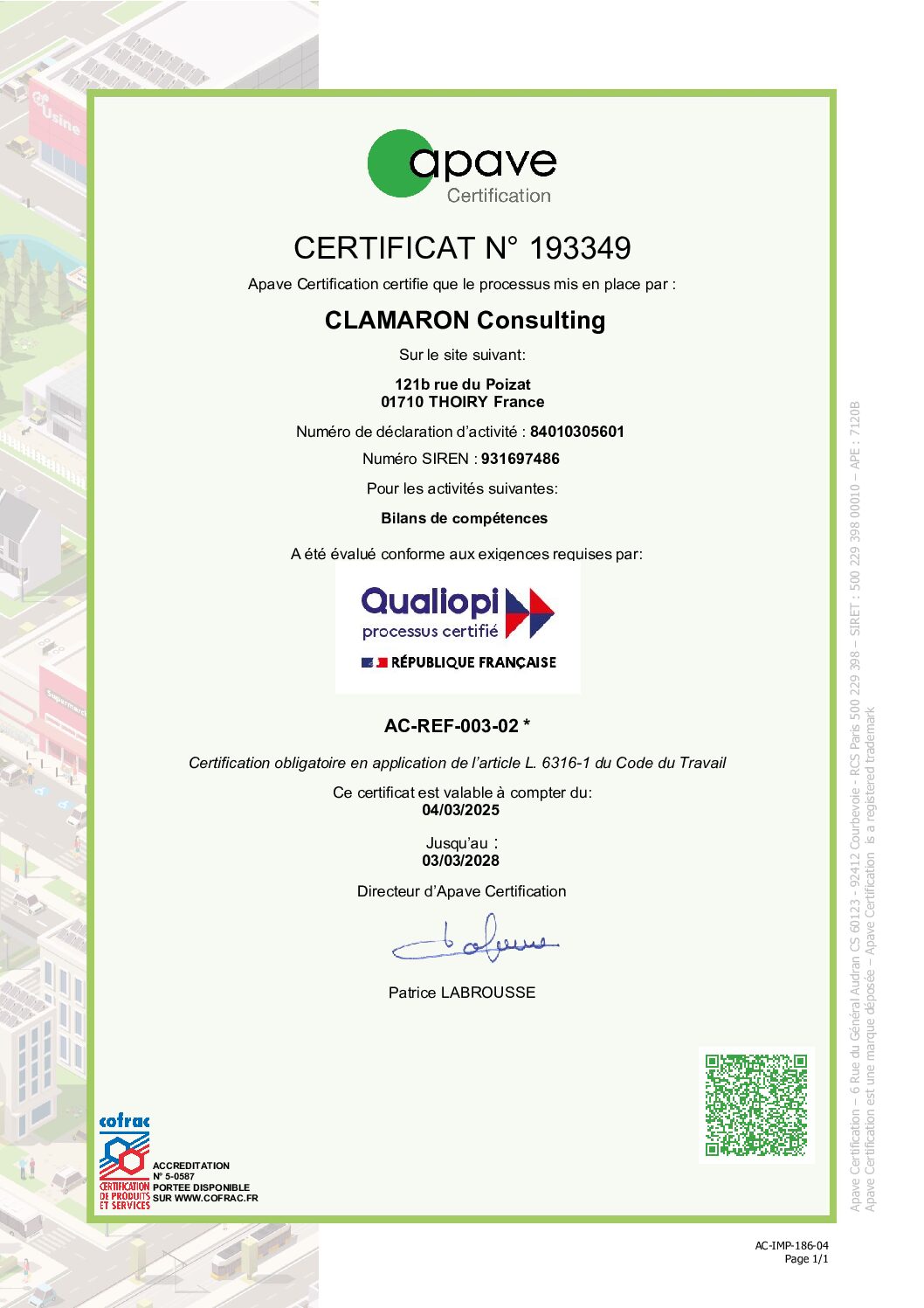 193349-45095 – Certificat Qualiopi processus certifié (Cofrac)